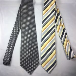 2 Men’s Ties Bijoux Terner and Geoffrey Beene